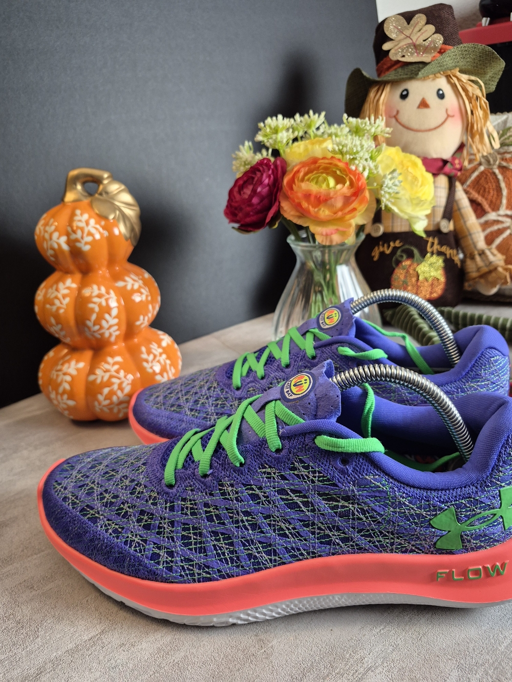 Under Armour Womens Purple & Green Running Shoes.Size 9
